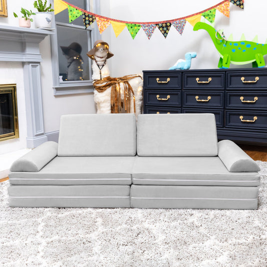 TEAYINGDE Play Couch Sofa for Kids Large Size,Light Gray