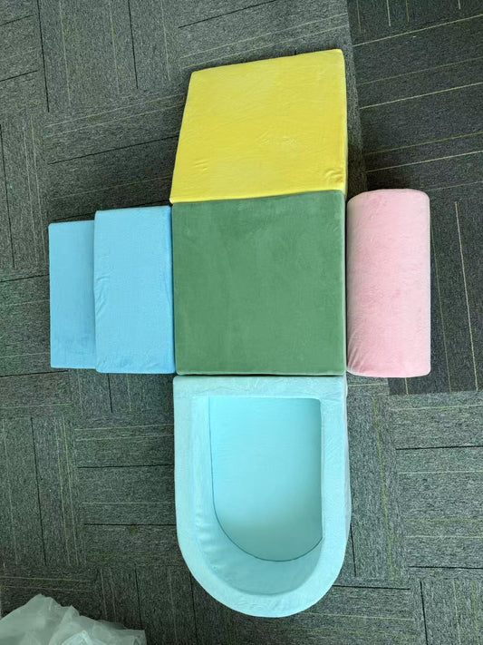 Lookfly Climbing Toys for Toddlers 1-3, Foam Climbing Blocks and Ball Pit for Baby, 5-Piece Soft Foam Toddlers Climbing Toys