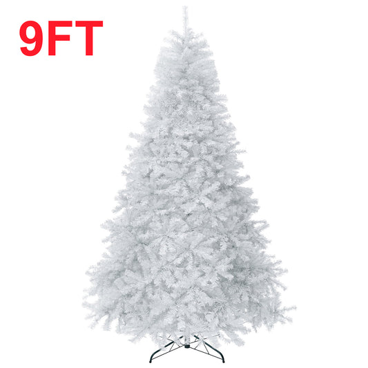 Yexmas 9 ft Pre-Lit White Christmas Tree