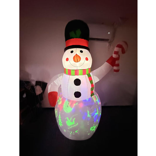 Yexmas Christmas Inflatables Snowman Penguin with Gift