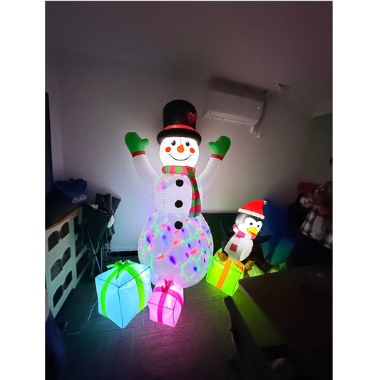 Yexmas 7.2ft Large Outdoor Christmas Inflatable Tree with Santa Claus C