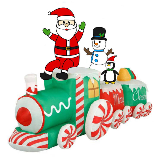 Yexmas 7.2ft Large Outdoor Christmas Inflatable Tree with Santa Claus E