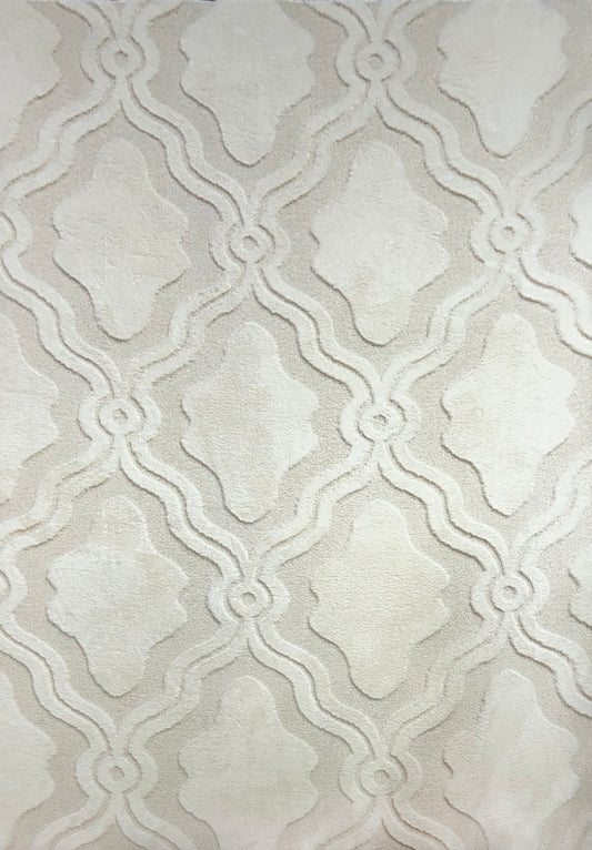 Nefoso Shag Area Rug, 8' x 10' Washable Area Rugs for Living Room Bedroom Kids Room Decor, Non-Slip Carpet, Modern Geometric