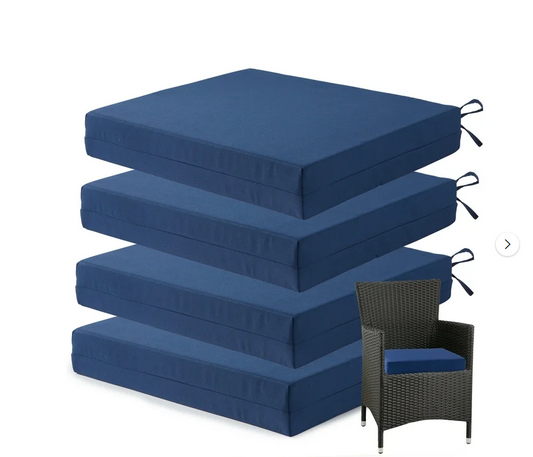 CozyDesg Outdoor Chair Cushions Set of 4-Blue