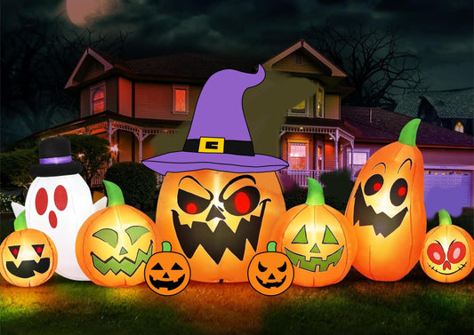 Yexmas Halloween Inflatables, Pumpkin and Ghost