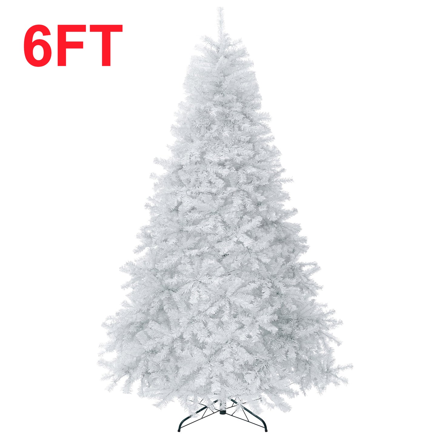 Yexmas 6 ft Pre-Lit White Christmas Tree