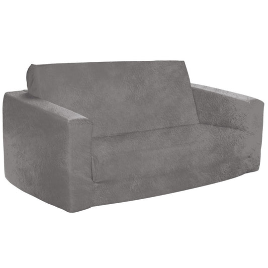 TEAYINGDE 2 in 1 Kids Sofa Chair,Deep Gray