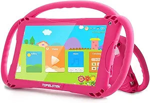 YOUPINS 7" Kids Tablet Bundle -Pink