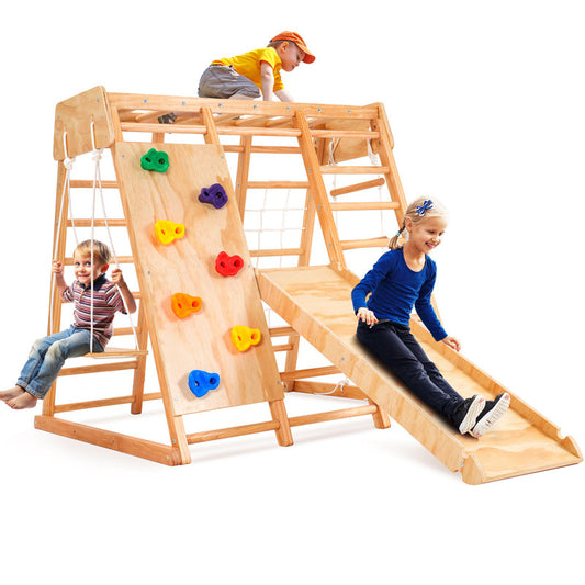 TEAYINGDE Indoor Playground Wood Toddler Climber 