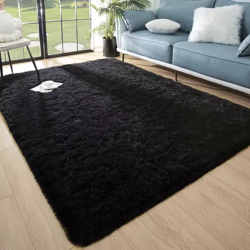 Nefoso 5' x 7' Area Rugs, Dark Gray & Black