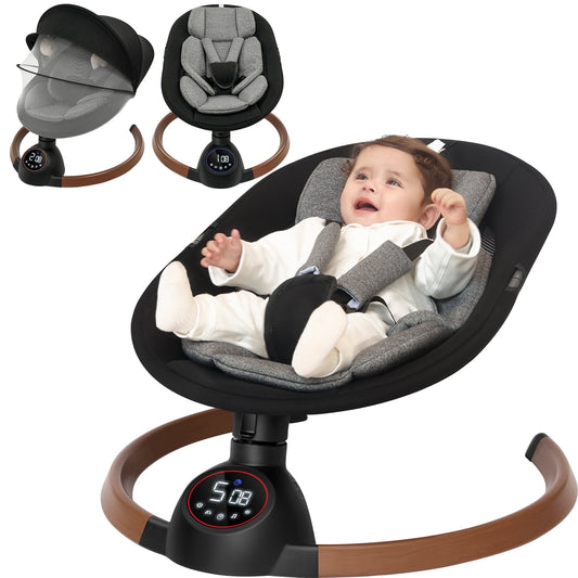Babyeap Baby Swing for Infants,Bluetooth Control 5-point Harness Newborn Swing,5 Sway Speed,10 Lullabies