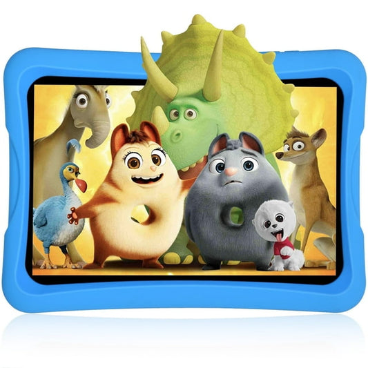 TEAYINGDE Kids Tablet 10.1" Android 13 Tablet with 64GB Tablet for Ages 3–8 Kids Tablet with Silicone Case Google Play Parental Control APP （Blue）