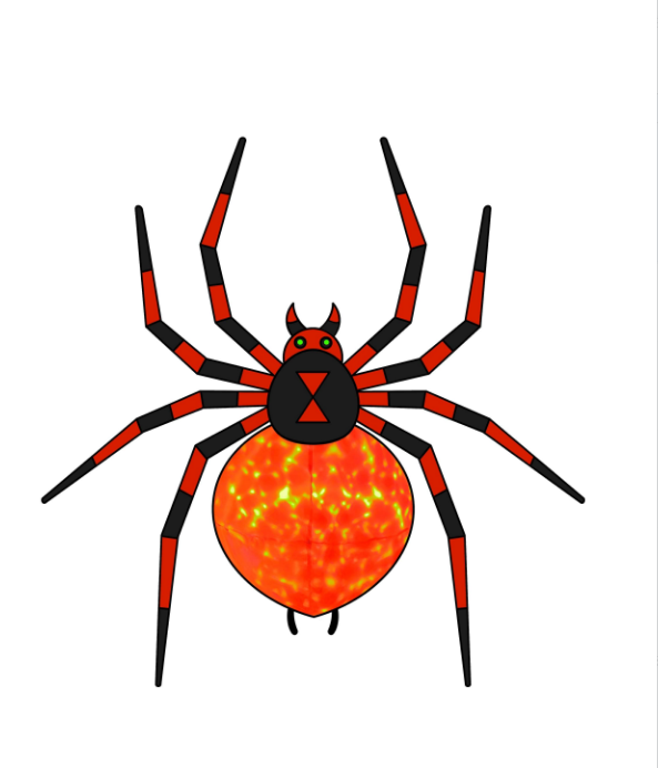 8FT Halloween Inflatables Outdoor Decorations Giant Spider Decorations with LED Lights and Air Pump Blow up Inflatable Red